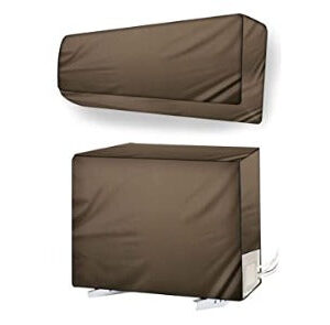 Stylista Split ac Cover for Indoor and Outdoor Unit of 1 ton ac Waterproof and dustproof Beige Colour
