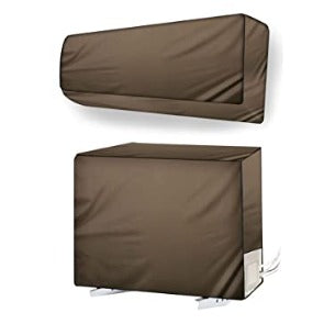 Stylista Split ac Cover for Indoor and Outdoor Unit of 1 ton ac Waterproof and dustproof Beige Colour