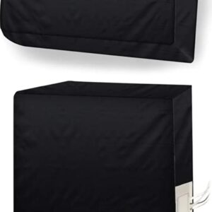 Stylista Split AC Cover Set for Indoor Outdoor Unit 1.5T (Black)