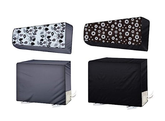 Stylista Split ac Cover Set of Indoor and Outdoor Unit 2 ton Capacity Combo of 2 Pairs Multicolor