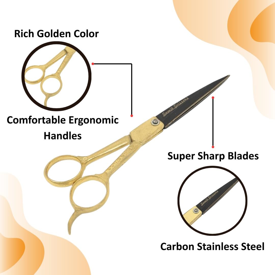 Professional-Grade Stainless Steel Brass Barber Scissor - Image 2