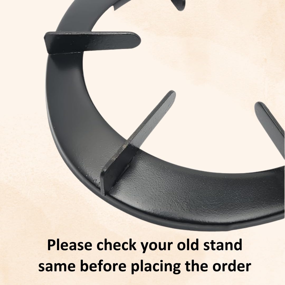 Durable Black Steel Gas Burner Stand - Image 4