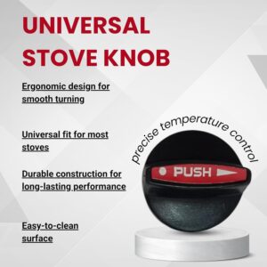 Set of 2 Push-Type Gas Stove Knobs | Dual Convenience for Your Kitchen