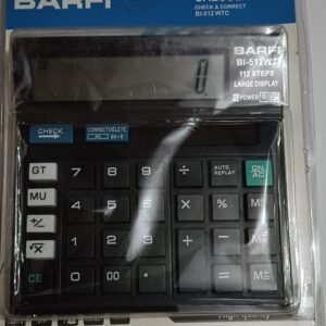 Barfi B1-512 WT Calculator | Advanced 12-Digit Display with Dual Power