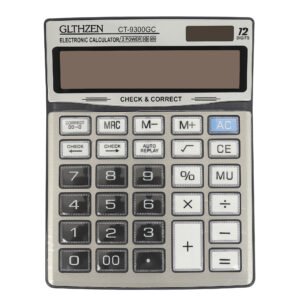 GLTHZEN CT-9300GC 12-Digit Financial Calculator | Solar & Battery Powered